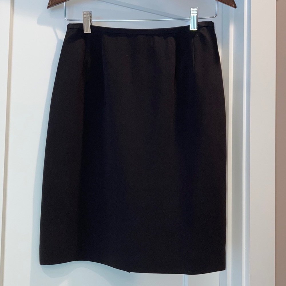 Talbots Black Silk Skirt 4